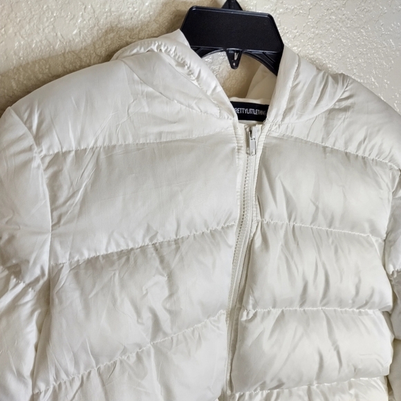 Pretty Little Things Crop Puffer Full Zip Jacket Sz 6 - Picture 2 of 6